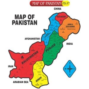 Kids Learning Educational Foam Wall Map of Pakistan