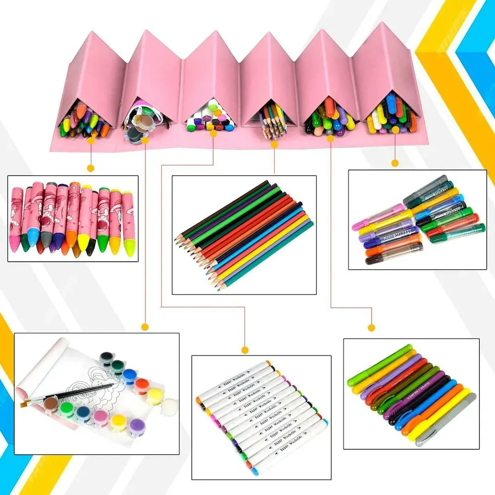 Children Deluxe Art Drawing Color Kit 83pcs - Image 2