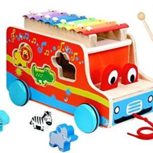 Kids Destiny Xylophone Baby Pulling Car Wooden Toy