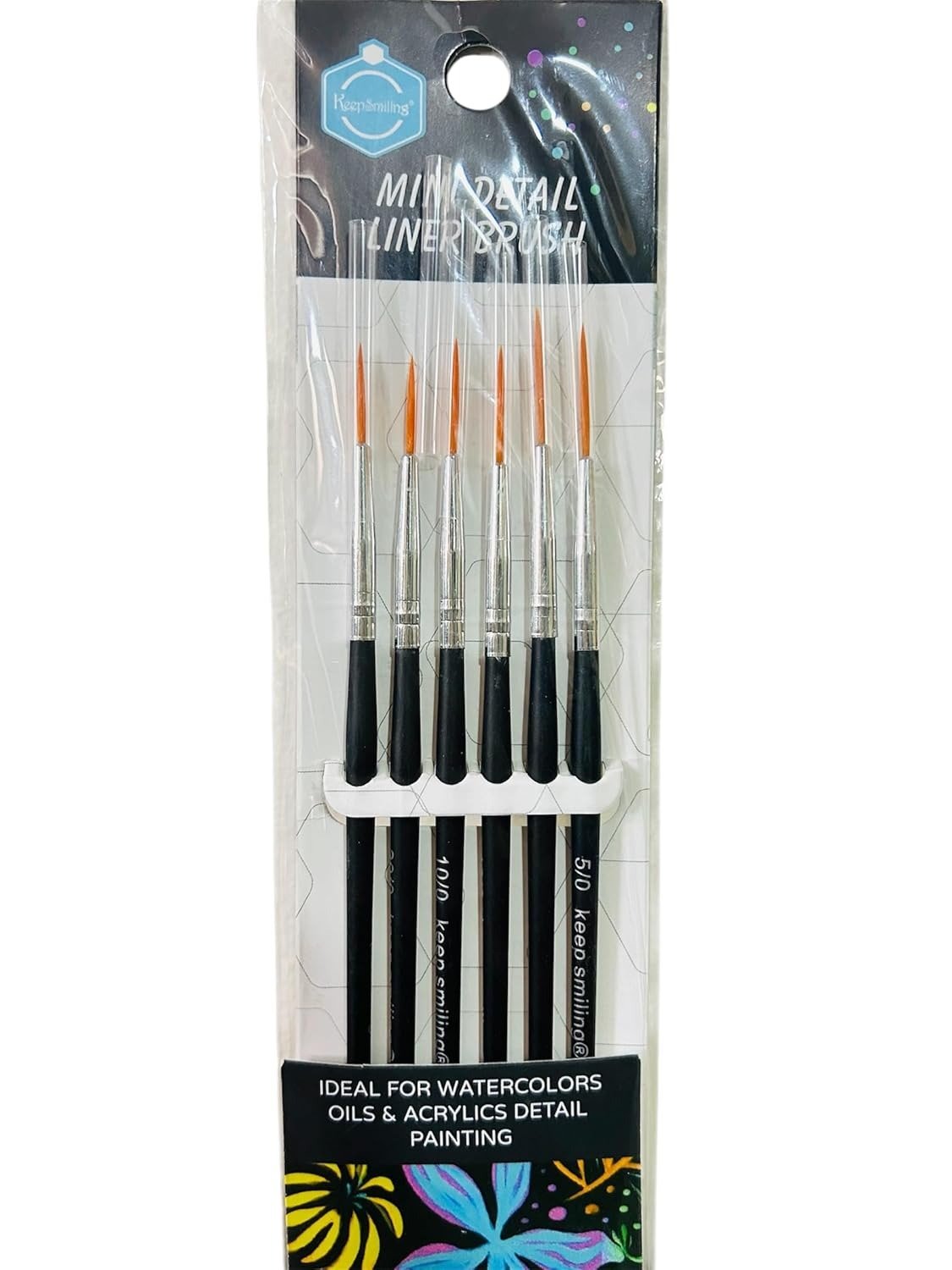 Keep Smiling Mini Detail Liner Brush Pack of 6Psc Set