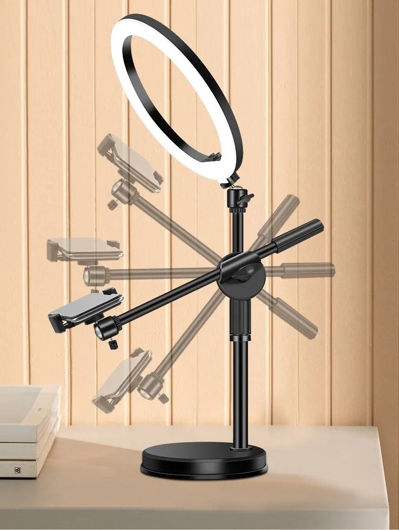 Phone Holder Ring Lamp Retractable Stand Light LED Selfie Ring Light Professional Desk Lamp For Nail Live Broadcast Photography - Image 4