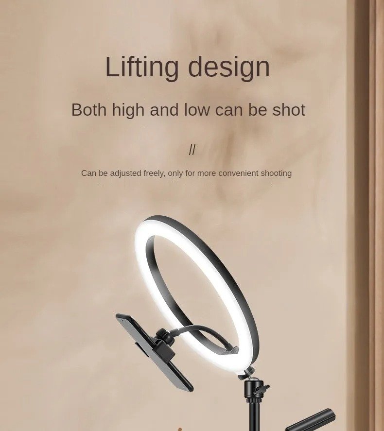 Phone Holder Ring Lamp Retractable Stand Light LED Selfie Ring Light Professional Desk Lamp For Nail Live Broadcast Photography - Image 6
