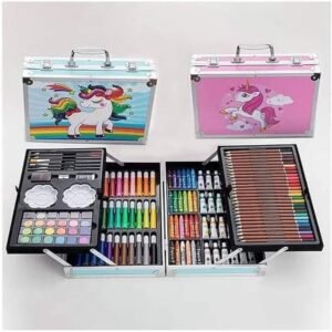145-Piece Art Set Art for Drawing, Painting Great Gift for Children , for students, and Artists Unicorn)