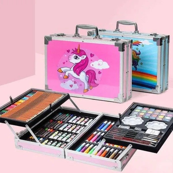 145-Piece Art Set Art for Drawing, Painting Great Gift for Children , for students, and Artists Unicorn) - Image 2