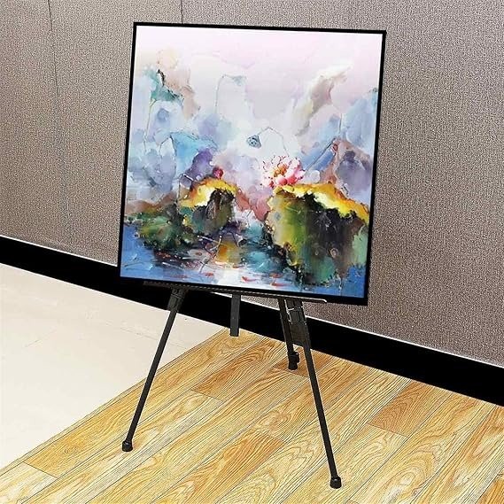 Drawing Painting Holder Easel Adjustable Iron Painting Display Artist Easel Tripod Stand Folding Portable Sketching Rack Painting Tools Supplies Organizer Easels for Art - Image 4