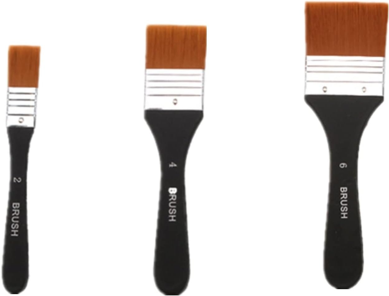 3 Pieces Nylon Drawing Brush Multi-Purpose Large Paint Brush Artist Acrylic Paint Brushes Set for Acrylic Paint Oil Paint Watercolor