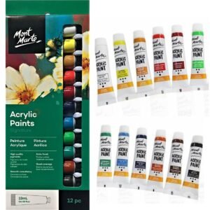 Mont Marte Signature Acrylic Paints 12pc x 12ml Tube