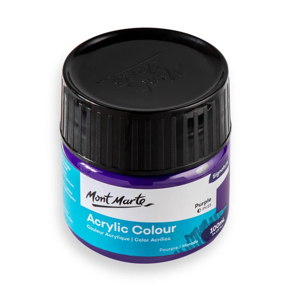 Acrylic Colour Paint Signature 100ml (3.4 US fl.oz) Tub - Purple - Image 2