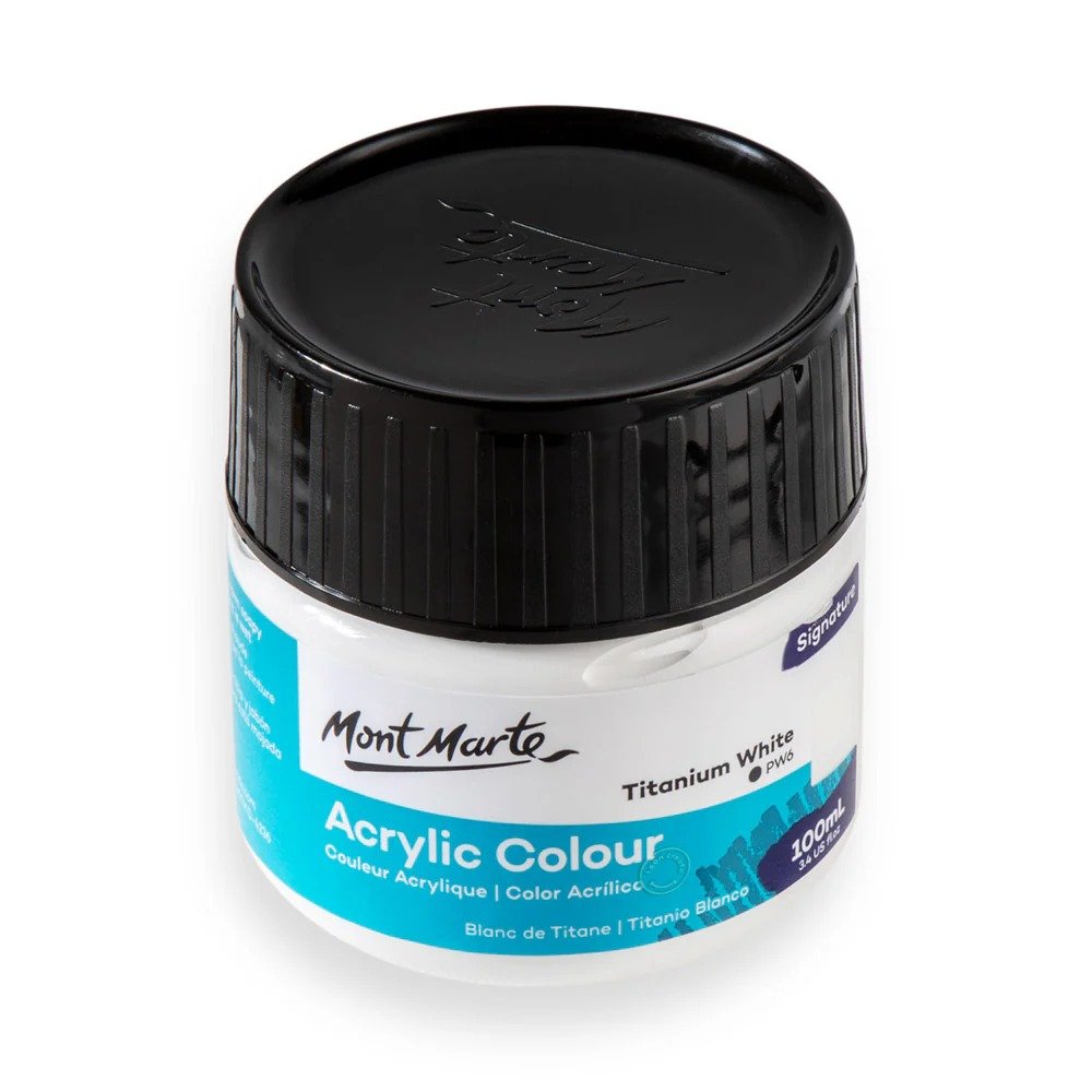 Acrylic Colour Paint Signature 100ml (3.4 US fl.oz) - Titanium White - Image 2
