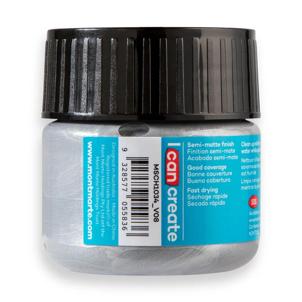 Acrylic Colour Paint Signature 100ml (3.4 US fl.oz) Tub - Silver - Image 3