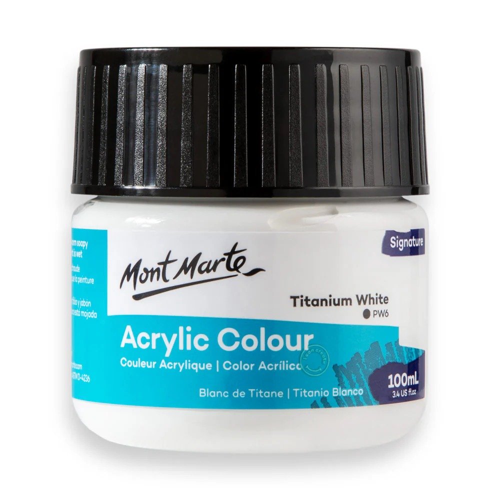 Acrylic Colour Paint Signature 100ml (3.4 US fl.oz) - Titanium White