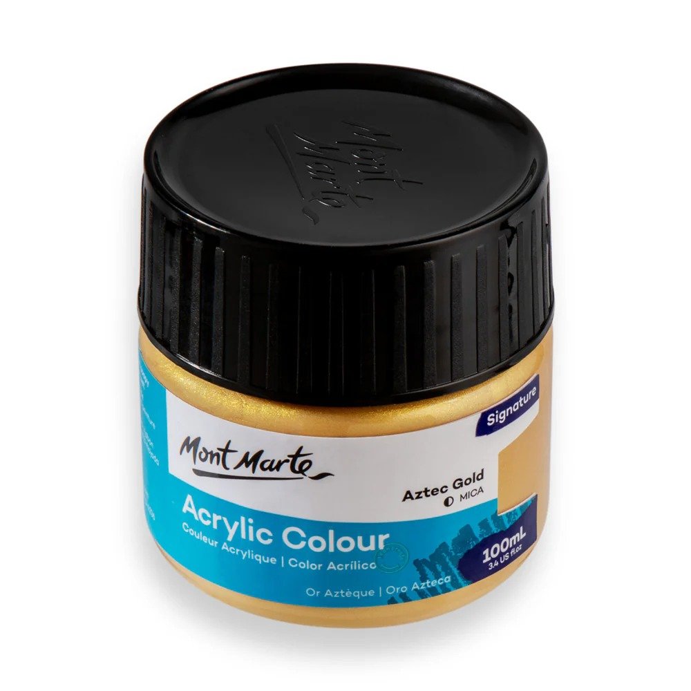 Acrylic Colour Paint Signature 100ml (3.4 US fl.oz) Tub - Aztec Gold - Image 2